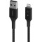 Intelligentes LED-Ladekabel USB auf Lightning 4 Fuß/1,2 Meter (Sie sehen Ihre Ladung auf einen Blick), MFi-zertifiziert – Schwarz