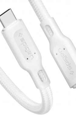 DuraSync USB-C to USB-C 60W Fast Charge and 480mb/s Data Rate Cable (1.5 Meters) C11C1 White - 000CA25703