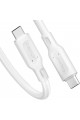 DuraSync USB-C to USB-C 60W Fast Charge and 480mb/s Data Rate Cable (1.5 Meters) C11C1 White - 000CA25703 DuraSync USB-C to USB-C 60W Fast Charge and 480mb/s Data Rate Cable (1.5 Meters) C11C1 White - 000CA25703