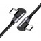 90 Degree Type-C to Type-C 60W Data and Charge Cable 1 Meter