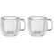 Sorrento Çift Camlı Kulplu 2'li Cappucino Bardak S, 450 ml, Cam, Şeffaf Cam