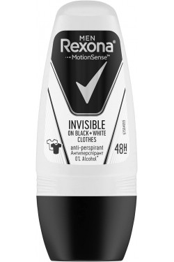 anti-transpirant homme roll on invisible noir blanc protection contre les odeurs de sueur 50 ml