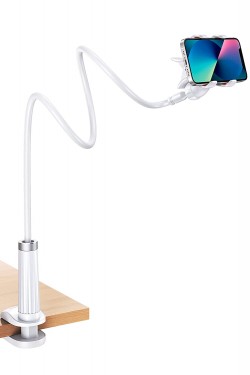 Flexible Esnek Yatak Masa Telefon Tutucu Beyaz 90 cm