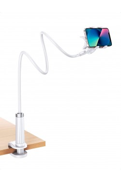 Flexible Esnek Yatak Masa Telefon Tutucu Beyaz 90 cm