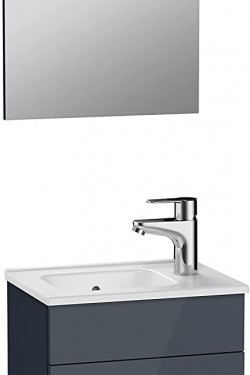 Ardea 75065 Banyo Dolabı S, Parlak Antrasit, 40 cm, Kapaklı