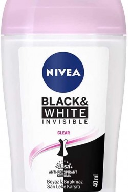 Kadın Stick Deodorant Black & White Invisible , 48 Saat Anti-Perspirant İz Bırakmayan Koruma (40 ml)
