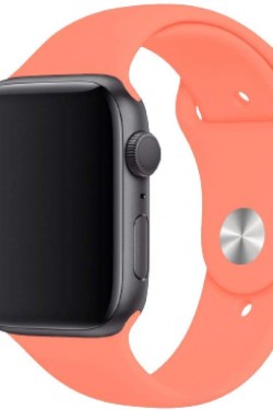 Piili  Watch Slikon Kordon - 38-40 mm | 2-3-4-5-SE Uyumlu Slikon Kayış Turuncu