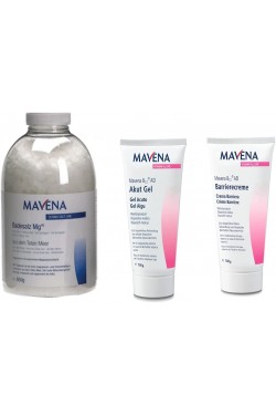 Badesalz, 850 g + Akutgel, 100 g + Barrierecreme, 100 g