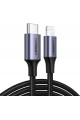 Câble de charge rapide tressé de type C à Lightning noir 1,5 mètre Câble de charge rapide tressé de type C à Lightning noir 1,5 mètre
