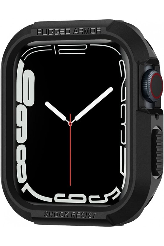 Watch Seri 8/7/6/SE/SE2/5/4 (40mm / 41mm) ile Uyumlu Kılıf Rugged Armor Black - 061CS24480 Watch Seri 8/7/6/SE/SE2/5/4 (40mm / 41mm) ile Uyumlu Kılıf Rugged Armor Black - 061CS24480