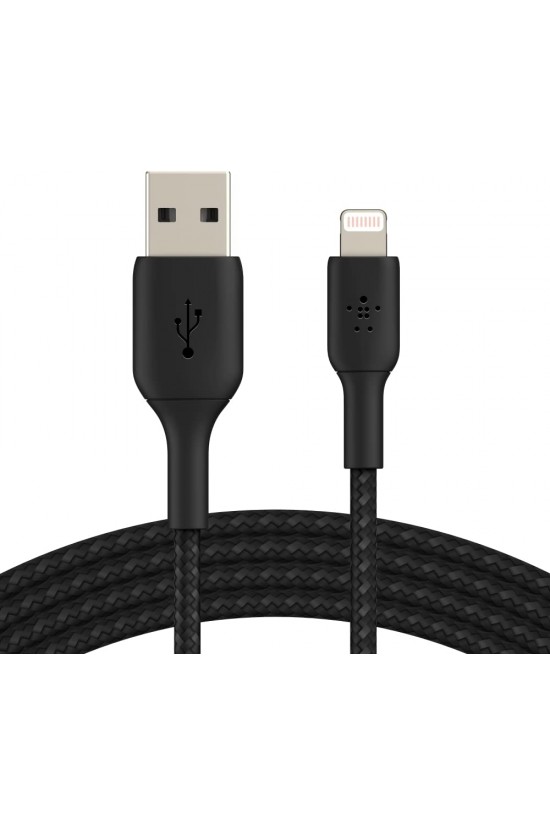 Geflochtenes Lightning-Kabel (Boost Charge Lightning auf USB-Kabel für iPad, AirPods), MFi-zertifiziertes Ladekabel, geflochtenes Lightning-Kabel (1 m, Schwarz). Geflochtenes Lightning-Kabel (Boost Charge Lightning auf USB-Kabel für iPad, AirPods), MFi-zertifiziertes Ladekabel, geflochtenes Lightning-Kabel (1 m, Schwarz).