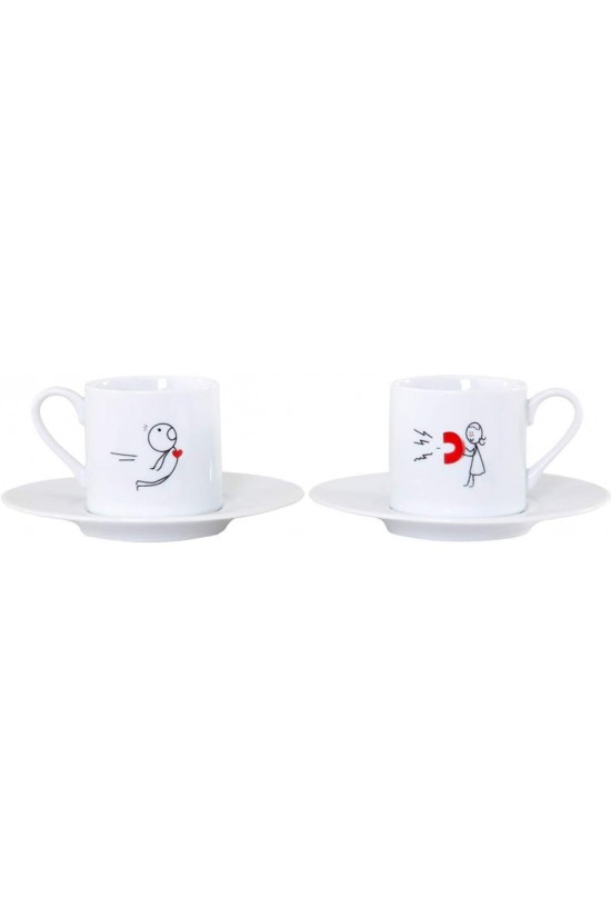 8078 Desenli Kahve Fincan Takımı, 90 ml