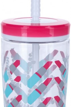 Funny Lipped Tritan Glass 470 ml, Pink