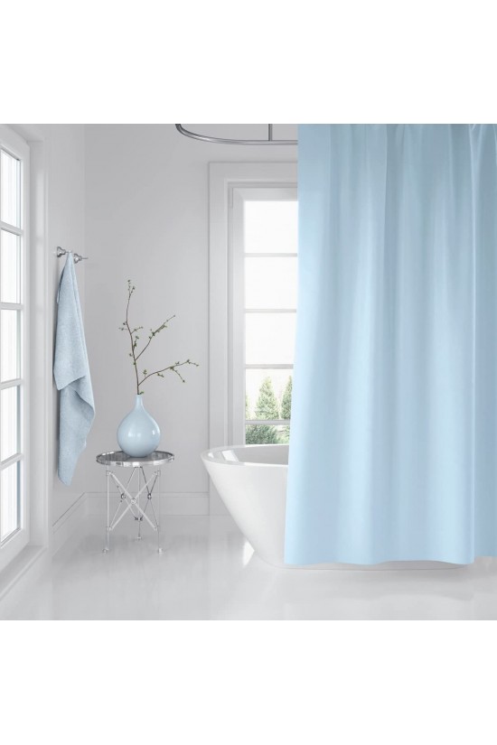 Duş Perdesi Mavi Polyester 180x200 Duş Perdesi Mavi Polyester 180x200