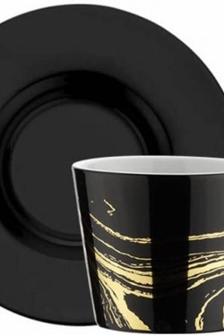 Design Studio 10101 Desenli 2 Kişilik 4 Parça Çay Takımı, 200 ml