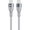 Câble de charge et de données Fleet Type-C vers Type C 65W PD, 2 mètres - Gris