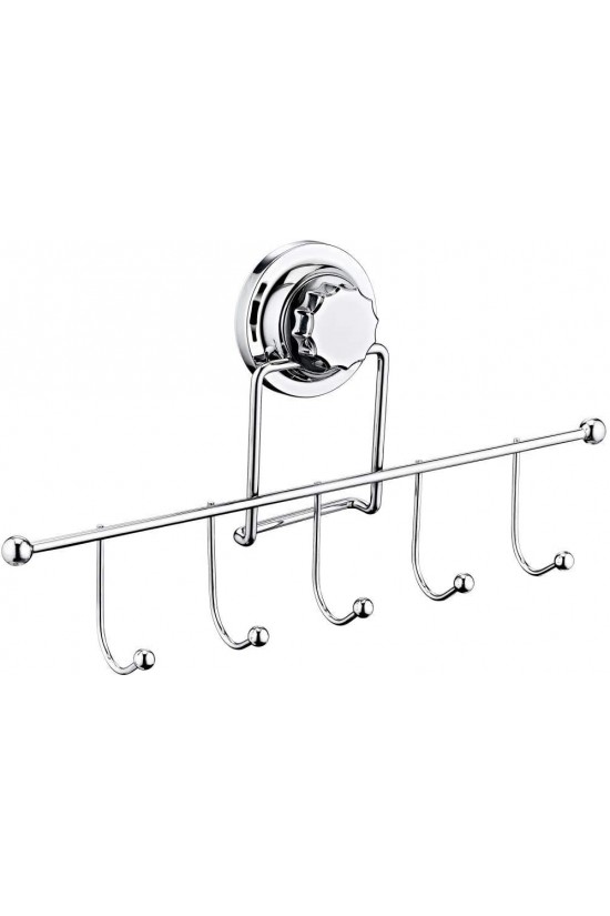 Metal Vakumlu Beşli Askılık Krom Metal Vakumlu Beşli Askılık Krom