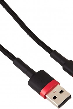Cafule Serisi, 1.5 A USB-A & Lightning Şarj & Data Aktarım Kablosu, 2 Metre, Kırmızı - Siyah