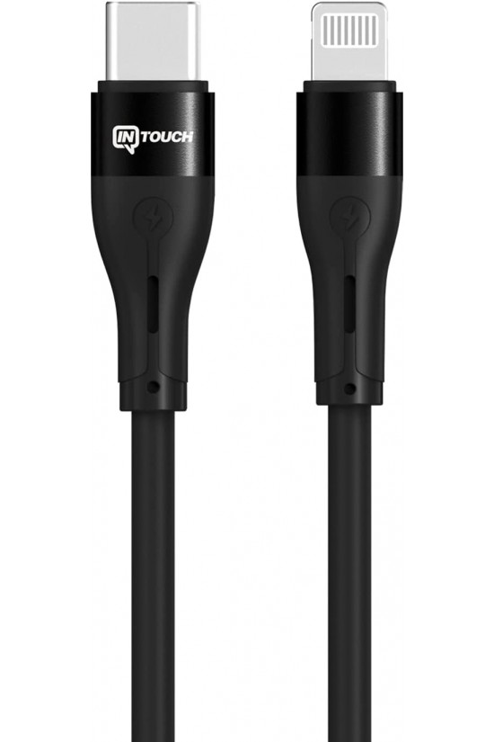 Câble de charge et de données Fleet Type -C Lightning 65W PD, 1 mètre - Noir Câble de charge et de données Fleet Type -C Lightning 65W PD, 1 mètre - Noir