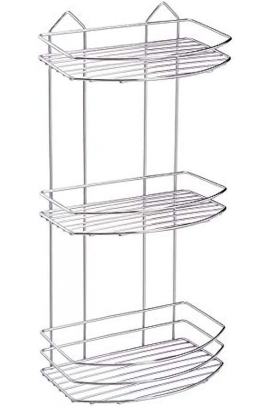 BK009 3 Katlı Duş Rafı Sabunluk, Krom BK009 3 Katlı Duş Rafı Sabunluk, Krom