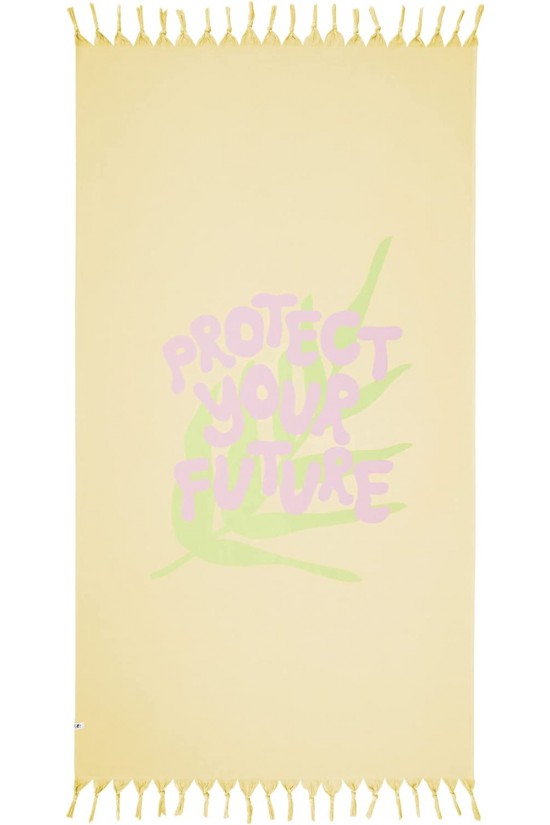 Unisex Protect Your Future Peştamal Sarı Tek Beden