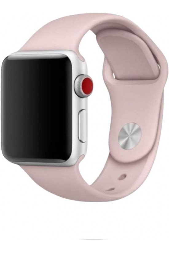 Piili Watch Slikon Kordon - 42-44 mm | 2-3-4-5-SE Uyumlu Slikon Kayış Toz Pembe Piili Watch Slikon Kordon - 42-44 mm | 2-3-4-5-SE Uyumlu Slikon Kayış Toz Pembe