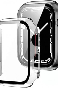 Watch 7 41 mm İle Uyumlu Tpu Çerçeveli Ekran Koruyuculu Ön Çerçeve Kılıf Şeffaf