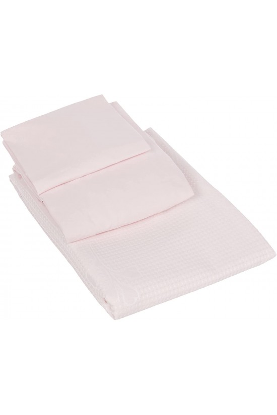 1000037392006 Greta Tek Kişilik Pike Takımı, Pembe