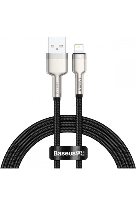 Cafule Metal Serisi, Şarj & Data Aktarım Kablosu, Siyah, 1 m, 2.4 A, USB Type A & Lightning Cafule Metal Serisi, Şarj & Data Aktarım Kablosu, Siyah, 1 m, 2.4 A, USB Type A & Lightning