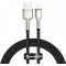 Cafule Metal Serisi, Şarj & Data Aktarım Kablosu, Siyah, 1 m, 2.4 A, USB Type A & Lightning