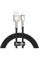 Cafule Metal Serisi, Şarj & Data Aktarım Kablosu, Siyah, 1 m, 2.4 A, USB Type A & Lightning Cafule Metal Serisi, Şarj & Data Aktarım Kablosu, Siyah, 1 m, 2.4 A, USB Type A & Lightning