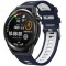 Mi Watch Color İle Uyumlu 10 Kademeli Ayarlanabilir Esnek Silikon Malzeme Suya Karşı Dirençli Renkli Grealish Delikli Silikon Kordon, Lacivert
