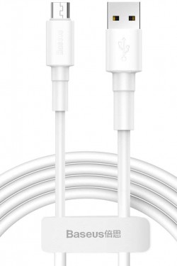Câble de chargement mini, 4,0 A USB-A et micro USB, 1 mètre, blanc, 31360