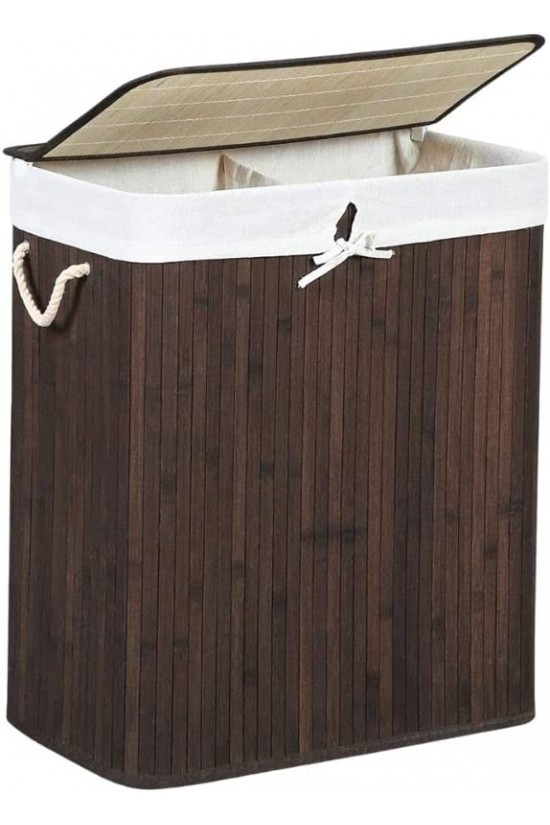 Naturel Bambu Çamaşır Sep Mega Boy HMNV333-SVR KAHVERENGİ