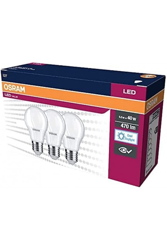 LED KLASİK LA BEYAZ IŞIK 470 lm E27 3'lü LED KLASİK LA BEYAZ IŞIK 470 lm E27 3'lü