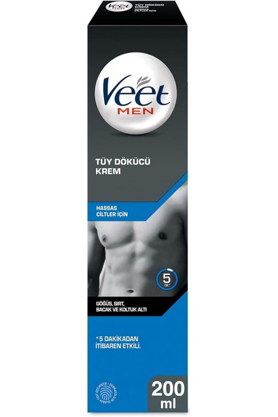 Haarentfernungscreme für Männer für empfindliche Haut (1 x 200 ml) Haarentfernungscreme für Männer für empfindliche Haut (1 x 200 ml)