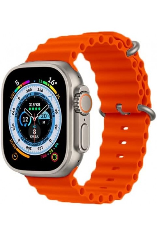Watch Turuncu Silikon Saat Kordonu, 38,40,41cm Watch Turuncu Silikon Saat Kordonu, 38,40,41cm