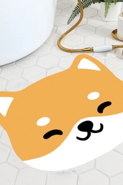 Shiba Köpek Desenli Banyo Paspası 50X60 Cm, abo Önü Paspas