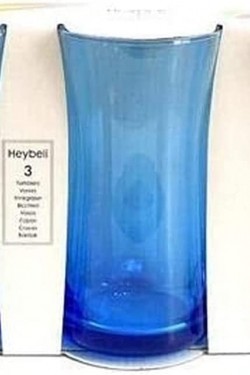 420845S231 Heybeli Meşrubat Bardağı, Mavi, 3'lü
