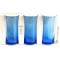 420845S231 Verre à boisson gazeuse avec sac, bleu, lot de 3