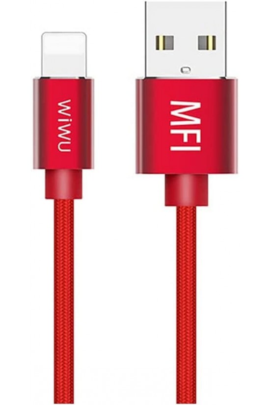 WP201 MFI Lightning Kablo, Kırmızı WP201 MFI Lightning Kablo, Kırmızı