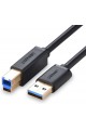 USB-A 3.0 & USB-B 3.0 Printer Cable, 1 Meter, Black USB-A 3.0 & USB-B 3.0 Printer Cable, 1 Meter, Black