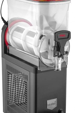 ST24 Einzel-Slush-Kühler, 12 l, Tank und Deckel aus Polycarbonat, abnehmbarer Trichter, LED-Tank beleuchtet