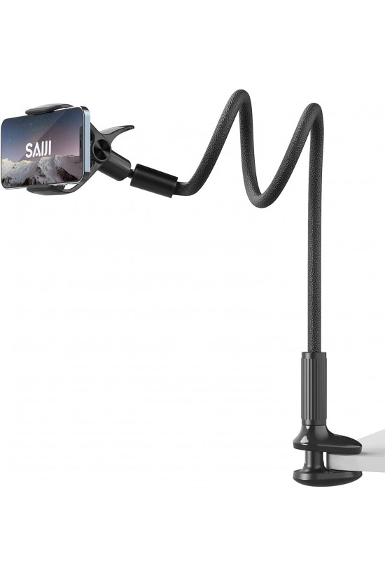 IVY-95 Akrobat Esnek Telefon Tutucu, Uzunluğu 38.6” Esnek Deri Sarmalı Kol Havai Cep Telefonu Montaj Standı, 360° Ayarlanabilir Kelepçe Klipsli, Tüm 4-7” , ve Tüm Cep Telefonlarıyla Uyumlu Siyah IVY-95 Akrobat Esnek Telefon Tutucu, Uzunluğu 38.6” Esnek Deri Sarmalı Kol Havai Cep Telefonu Montaj Standı, 360° Ayarlanabilir Kelepçe Klipsli, Tüm 4-7” , ve Tüm Cep Telefonlarıyla Uyumlu Siyah