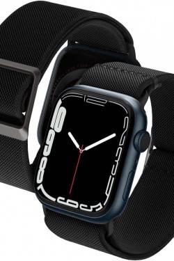 Watch 45mm / 44mm / 42mm (Seri 1/2/3/4/5/6/SE/7 ile Uyumlu) Kayış Kordon Band Lite Fit Black - AMP02286