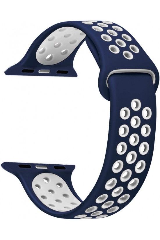 25999 Watch Series 3 38mm Rainbow Sport Band Kordon Lacivert Beyaz 25999 Watch Series 3 38mm Rainbow Sport Band Kordon Lacivert Beyaz