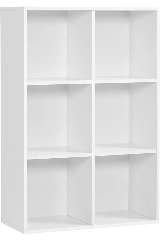 6 Bölmeli Kitaplık, Ahşap Raf, Küp Raf, Depolama Rafı, 65,5 x 97,5 x 30 cm, Beyaz, Lbc203D 6 Bölmeli Kitaplık, Ahşap Raf, Küp Raf, Depolama Rafı, 65,5 x 97,5 x 30 cm, Beyaz, Lbc203D