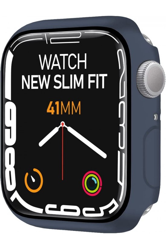 Watch 8/7 Uyumlu New Slim Fit Kılıf 41mm, Ekran Koruyuculu Akıllı Saat Kılıfı (Koyu Mavi) Watch 8/7 Uyumlu New Slim Fit Kılıf 41mm, Ekran Koruyuculu Akıllı Saat Kılıfı (Koyu Mavi)