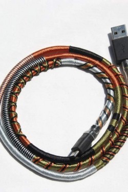 Handgefertigtes Martial Micro Android Lade- und Datenkabel, 100 cm