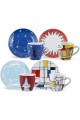 Tasse, Porzellan, mehrfarbig, 4 Stück (1 Stück), 4 Tasse, Porzellan, mehrfarbig, 4 Stück (1 Stück), 4